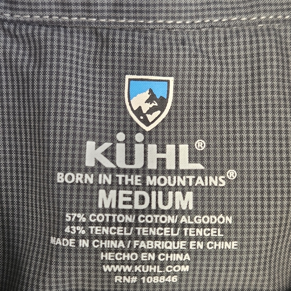 Kuhl Plaid Button-Up Shirt, Size Medium - Picture 3 of 12